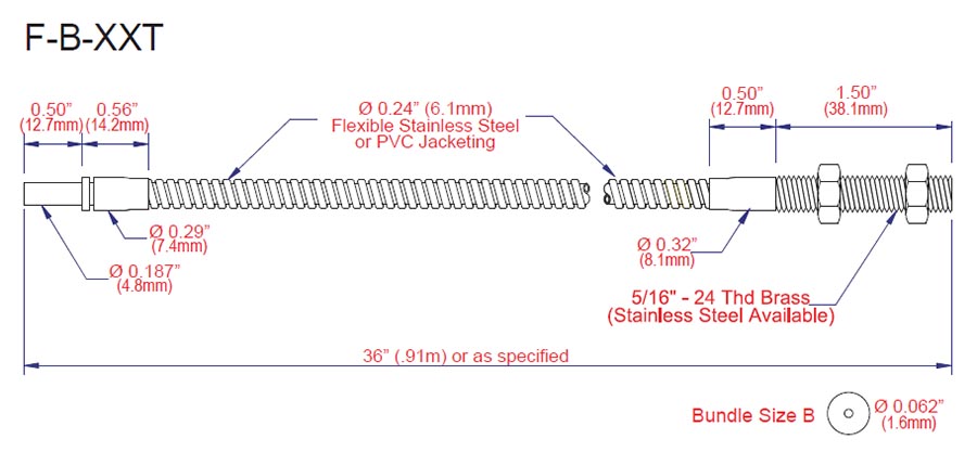 F-B-36T Straight Glass Fiber Optic | TRI-TRONICS